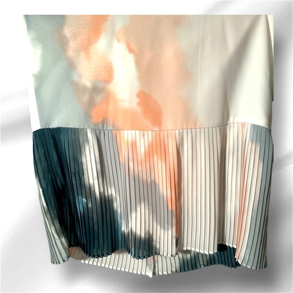 Nine West Beautiful Pleated Waist Spaghetti Strap Top - Picture 4 of 8